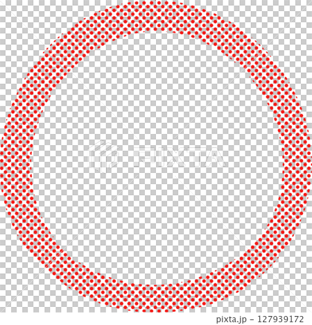 手繪紅點圓圈插畫 127939172