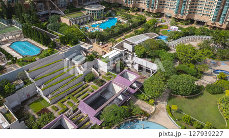 June 29 2025 Luxury Apartment Complex with Gardens and Swimming Pools 127939227