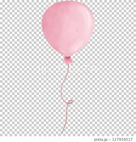 Hand painted watercolor birthday balloons 127939517