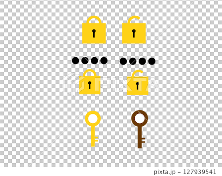 鑰匙和鎖圖示插圖 鑰匙和鎖圖示插圖 127939541