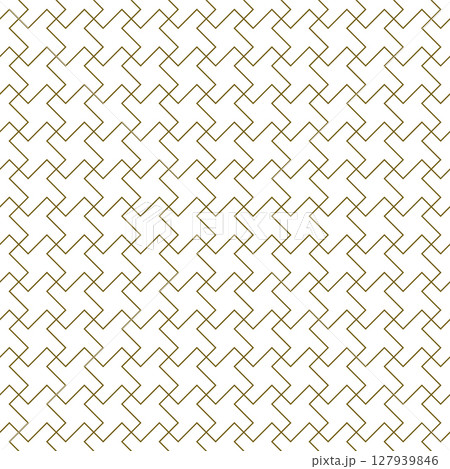 Seamless geometric ornament . Brown color thin lines . 127939846