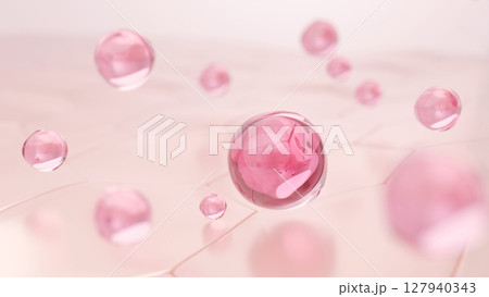 再生医療 PDRNとエクソソームのマイクロ分子 美容液CG 127940343