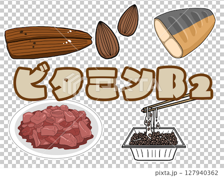 ビタミンB2のイメージイラスト ビタミンB2のイメージイラスト 127940362