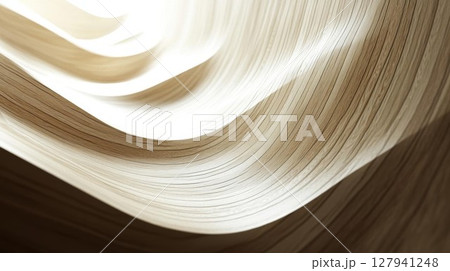 Wood texture flows smoothly with curves and lines. Abstract design with timber grain. Wood texture flows smoothly with curves and lines. Abstract design with timber grain. 127941248