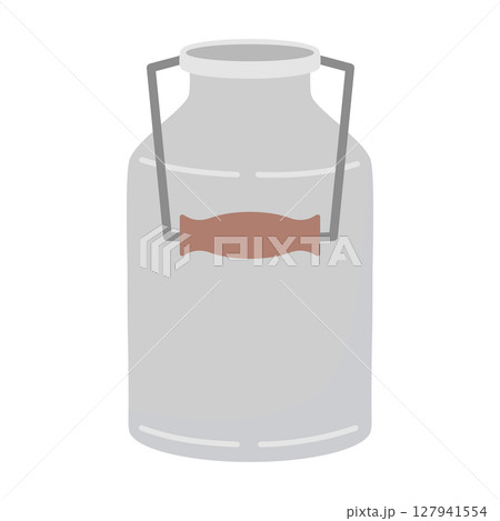 Milk and water can flat illustration. Vector illustration Milk and water can flat illustration. Vector illustration 127941554