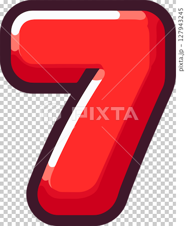 紅色數字七的插圖 127943245