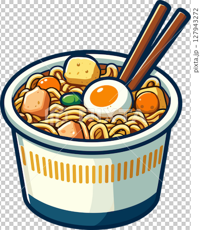 カップラーメンのイラスト 127943272