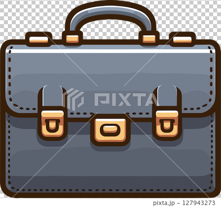 グレーのビジネスバッグのイラスト 127943273