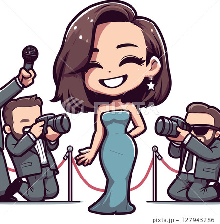 女優のイラスト 127943286