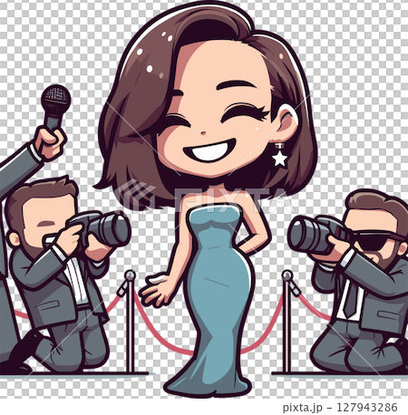 女優のイラスト 127943286