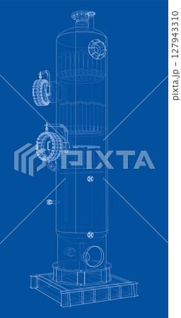 Industrial tank. Vector rendering of 3d 127943310