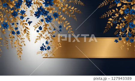 An Elegant Floral Design Featuring Beautiful Golden Accents for an Enhanced Aesthetic Appeal 127943389