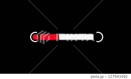 Minimalist Progress Bar on Black Background 127943492
