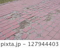 Broken Walkway Represents Urban Decline 127944403