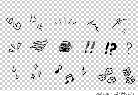 シンプルな手描きアイコンセット 127946178