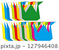 千羽鶴～折り鶴のイラスト 127946408