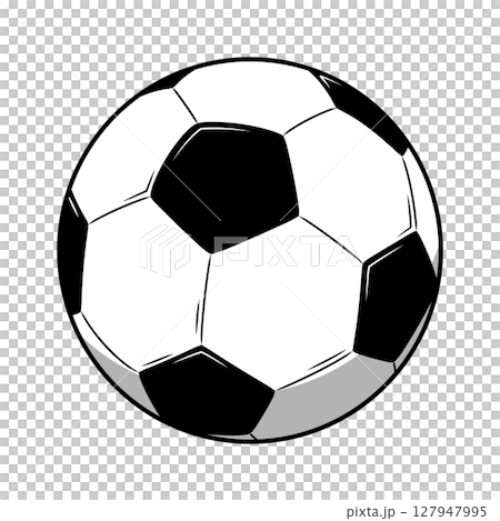 サッカーボールのアイコンイラスト（ベクター・切り抜き） 127947995
