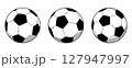 サッカーボールのアイコンイラストセット（ベクター・切り抜き） 127947997