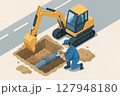 配管工事 配管工事 127948180