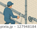 配管工事 配管工事 127948184