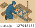 配管工事 配管工事 127948185