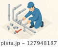 配管工事 配管工事 127948187