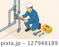 配管工事 配管工事 127948189