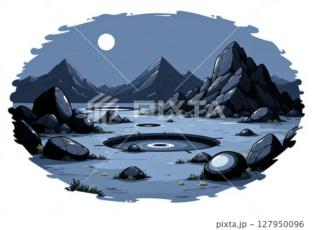 月影の湖畔 127950096