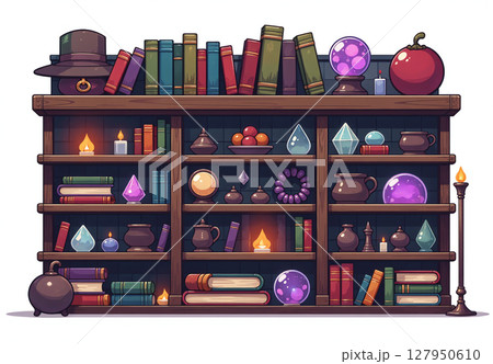 魔導書と秘宝が眠る書斎 魔導書と秘宝が眠る書斎 127950610