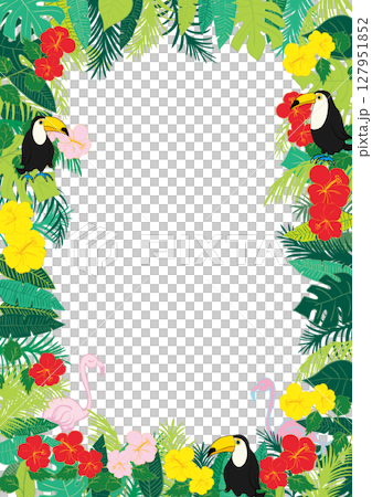 適合夏季的熱帶材料框架垂直 2 適合夏季的熱帶材料框架垂直 2 127951852