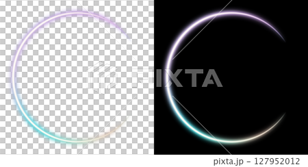 Iridescent ring effect (transparent and black background) Iridescent ring effect (transparent and black background) 127952012