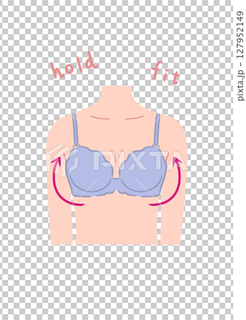 ブラジャーを着た女性のイラスト素材 127952149
