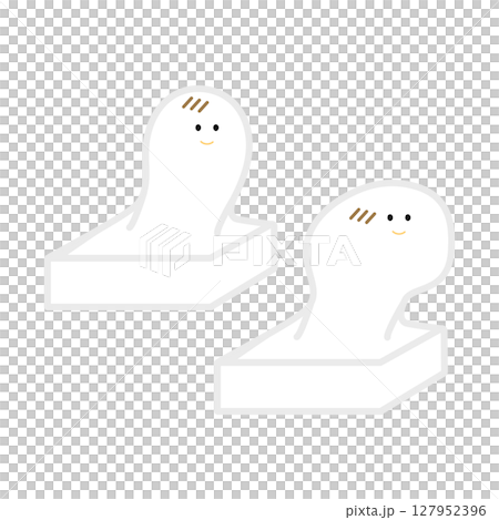 可愛的烤年糕插圖 127952396