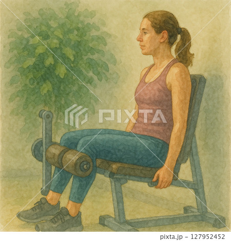 フィットネス トレーニング ボディービル 127952452