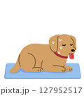 汗をかく犬のイラスト 127952517