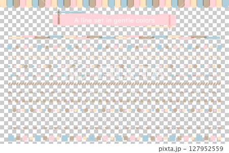 A line set in gentle colors 127952559