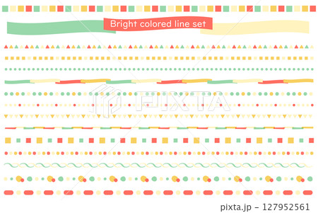 明るい色のラインセット01 明るい色のラインセット01 127952561