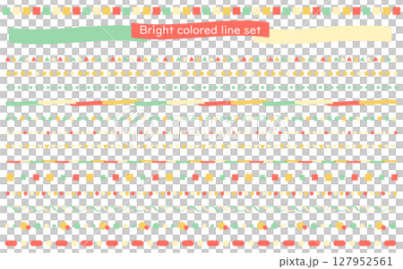 明るい色のラインセット01 明るい色のラインセット01 127952561
