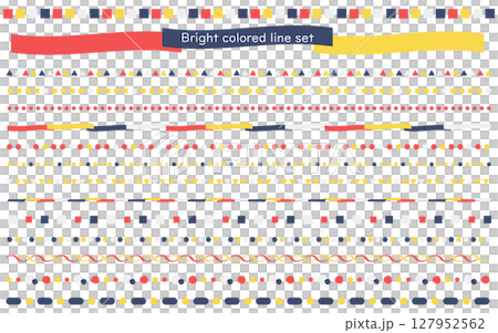 明るい色のラインセット02 127952562