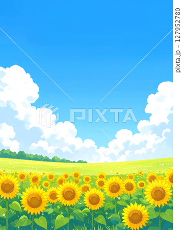 向日葵と青空 127952780