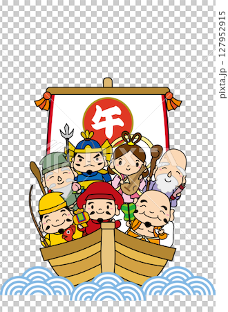 2026 馬年七福神寶船賀年卡 / 有 04 行，無文字 127952915