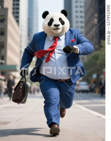 急げ！パンダビジネスマン-2 127952998