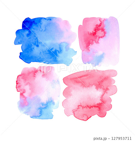 Abstract watercolor splashes and stains create a background texture. Abstract watercolor splashes and stains create a background texture. 127953711