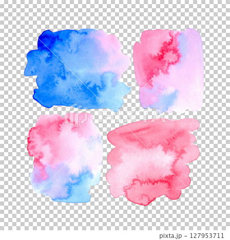 Abstract watercolor splashes and stains create a background texture. Abstract watercolor splashes and stains create a background texture. 127953711