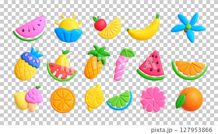 Illustration of healthy organic fresh fruits and vegetables Illustration of healthy organic fresh fruits and vegetables 127953866