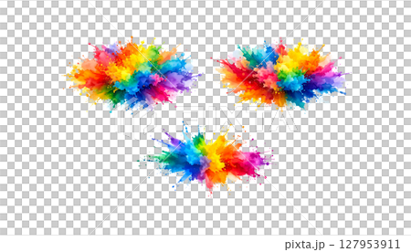 Abstract colorful watercolor paint splash with artistic grunge texture and rainbow pattern Abstract colorful watercolor paint splash with artistic grunge texture and rainbow pattern 127953911