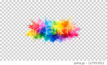 Abstract colorful watercolor paint splash with artistic grunge texture and rainbow pattern Abstract colorful watercolor paint splash with artistic grunge texture and rainbow pattern 127953912