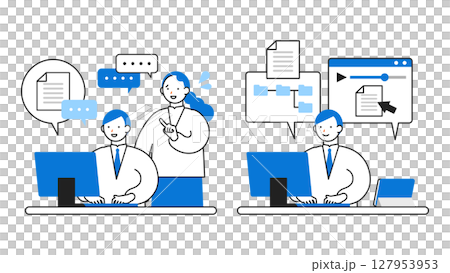 推動數位轉型(DX)的社會圖解 透過電子學習消除對個人的依賴 推動數位轉型(DX)的社會圖解 透過電子學習消除對個人的依賴 127953953