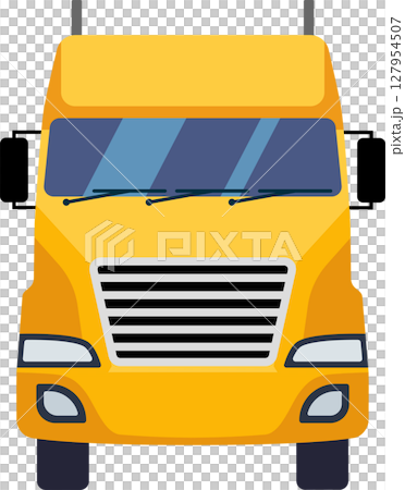 黃色卡車的正面 127954507