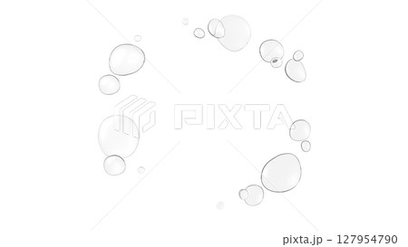 複数の水滴の素材。背景透過。3D画像。(PNG) 複数の水滴の素材。背景透過。3D画像。(PNG) 127954790